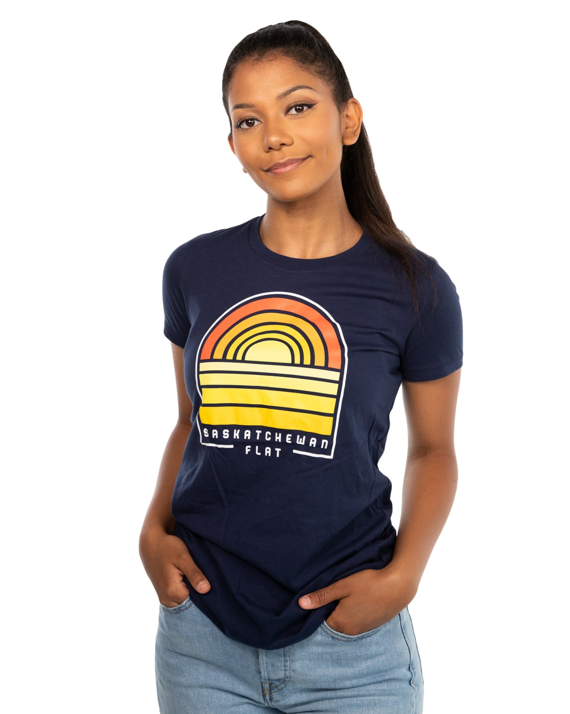 FLAT // Sask Sunset / Ladies T-Shirt